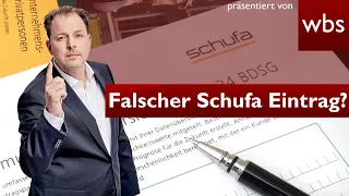 Falscher Schufa Eintrag? Betroffene bekommen bis zu 1000 € - WBS zeigt, wie es geht | RA Solmecke