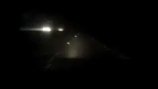 Driving on 110 Freeway to Long Beach in the Fog 3am.