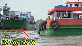 Hồi Hợp Phút Giây Sà Lan Né Nhau Cực Gắt Khi Qua Khúc Sông Này