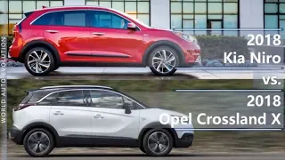 2018 Kia Niro vs 2018 Opel Crossland X (technical comparison)