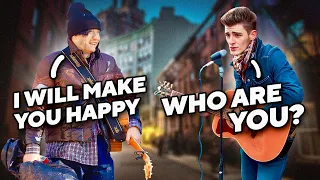 A GUITARIST PRETENDED to be HOMELESS and pranked STREET MUSICIANS & MAKE people HAPPY