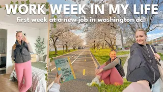 WORK WEEK IN MY LIFE 🌸 1st week at a new job, dc cherry blossoms, pilates, cooking | Charlotte Pratt