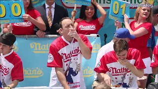 Joey Chestnut wins 11th Nathan's title with record 74 hot dogs