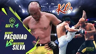 MANNY PACQUIAO VS ANDERSON SILVA FULL FIGHT | EA Sports UFC 4
