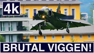 🇸🇪 SAAB SK 37 Viggen Display ✈ Swedish Airforce Historic Flight 🇨🇭 Mollis Zigermeet 2019 Airshow