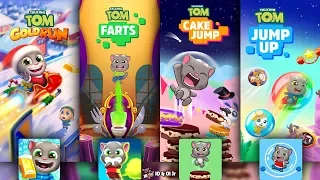 Tom Gold Run VS Jump Up VS Cake Jump VS Farts | Cartoons For Kids