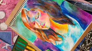 Easy Portrait drawing with soft pastel/ Girl portrait #viral #trending #softpastel #girls #portrait