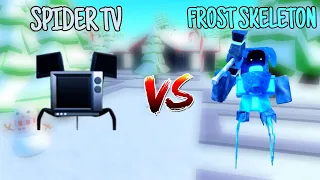 SPIDER TV vs FROST SKELETON TOILET! Toilet Tower Defense
