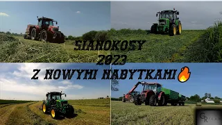 🇵🇱Sianokosy 2023🔥 Z 2 Nowymi Nabytkami🔥:John Deere 6430 Premium & Fliegl TDK 160