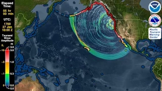 Tsunami Forecast Model Animation: Cascadia 1700