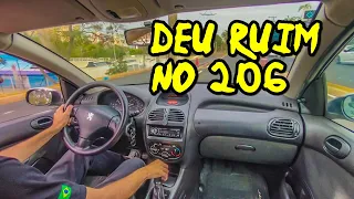 CAIU O ESCAPAMENTO DO MEU PEUGEOT 206 1.4 SÓ CANO  😢