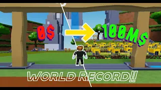 BLOCK TYCOON SPEEDRUN | LIFE 1 | WORLD RECORD!!(Outdated)
