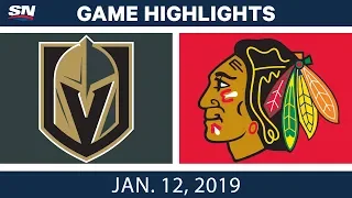 NHL Highlights | Golden Knights vs. Blackhawks - Jan. 12, 2019