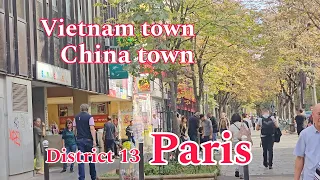 Khu phố người Việt, Người Hoa ở Quận 13 thủ đô Paris nước Pháp/ Vietnam town/ Chinatown/ France