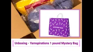 Unboxing Yarnspirations 1 pound Mystery bag / yarn haul