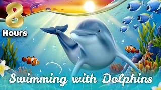 Sleep Meditation for Children | 8 HOURS SWIMMING WITH DOLPHINS | Sleep Story for Kids