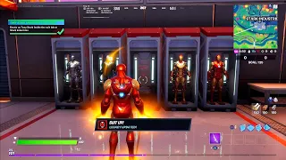 Fortnite - ALL Tony Stark Challenges - How To Unlock Suit Up Iron Man Emote