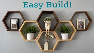 Stunning Hexagon / Honeycomb SHELVES Anyone Can Make!