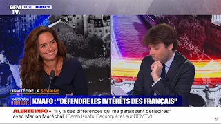 SARAH KNAFO PREMIÈRE INTERVIEW SUR BFM #sarah #bfm #duhamel