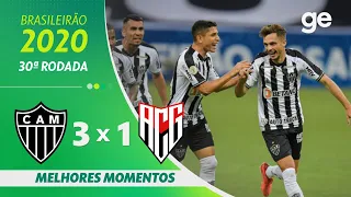 ATLÉTICO-MG 3 X 1 ATLÉTICO-GO | MELHORES MOMENTOS | 30ª RODADA BRASILEIRÃO 2020 | ge.globo