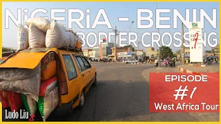 Nigeria / Benin Border - Crazy Adventure on a Motorcycle - West Africa Tour #1 - 4 K travel  Africa