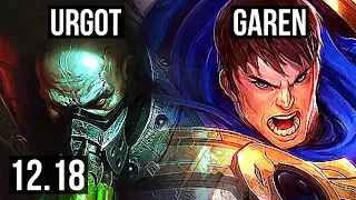 URGOT vs GAREN (TOP) | Rank 1 Urgot, 500+ games, 8/2/4, Dominating | EUW Grandmaster | 12.18