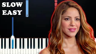 Shakira - Acrostico (SLOW EASY PIANO TUTORIAL)
