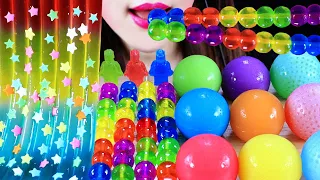 ASMR 🌈CANDYS RAINBOW JELLY SPECIAL JELLY NOODLES KOHAKUTOU GIANT KYOHO JELLY NIK-L-NIP 🏒GOLF BALL