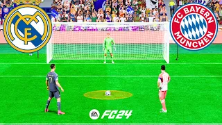 BAYERN MUNICH VS REAL MADRID PENALTY SHOOTOUT FIFA 24 SEMI FINAL RONALDO VS MESSI PENALTIES