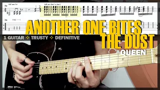 Another One Bites the Dust | Guitar Cover Tab | Solo Lesson | Funk Rhythm Riff | BT w/ Vocal 🎸 QUEEN