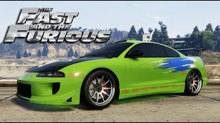 FAST AND FURIOUS GTA 5 - Brian's Mitsubishi Elcipse Car build! - New GTA 5 CAR!