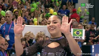 PAN DE GINÁSTICA ARTÍSTICA 2022 - Júlia Soares se apresenta na trave; Brasil é ouro por equipe