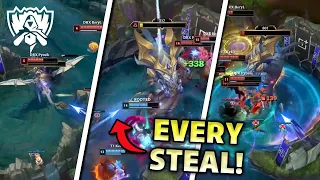 Every Dragon & Baron Steal from DRX vs. T1 | Worlds 2022 Finals | League of Legends Esports Moments