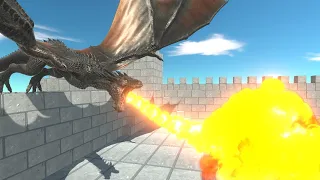 NEW UNIT DRAGON Fire Breath vs ALL UNITS in Mountain Castle Animal Revolt Battle Simulator