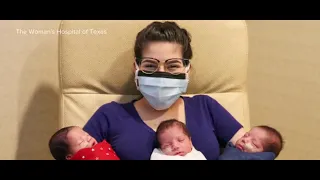 Mom gives birth to triplets