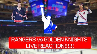 Live Rangers Fan Reaction - Vegas Golden Knights vs New York Rangers