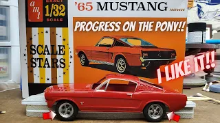 The 1/32 scale 1965 Mustang Fastback is starting to look good!!