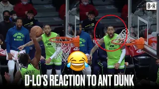 D'Angelo Russell's Reaction To Anthony Edwards' Dunk Is Hilarious