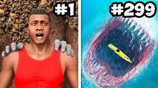 Scary BIGGEST SHARK Attack AND Destroys LOS SANTOS In GTA 5 (MOVIE)