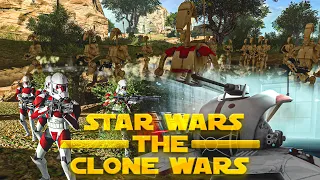 Star Wars the Clone Wars - Brutal Clone Base Defense! (Cinematic) | Men of War: Star Wars Mod