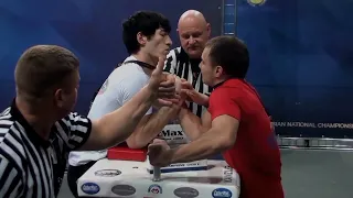 Олег Черкасов vs Максим Яндубаев Чемпионат России 65kg Right hand 2014
