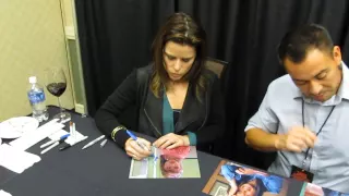 The one and only Neve Campbell of Scream signing autographs in Dallas!!