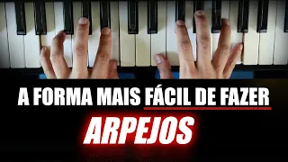 Essa é a forma mais FÁCIL de fazer ARPEJOS no teclado (aula de teclado)