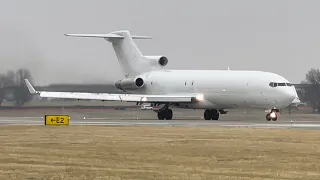 Kalitta Charters II Boeing 727 LOUD Takeoff from Kansas City (+ Compressor Stall)