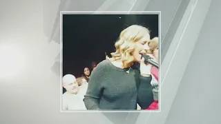 Local woman sings with Buble
