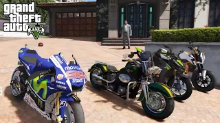 GTA 5 - Stealing Luxury Motorcycles with Michael! (Expensive Real Life Bikes) #4