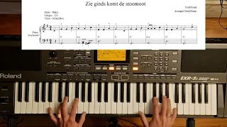 Zie ginds komt de stoomboot free sheet music