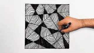 How to Draw Pattern #154 | Zentangle Pattern | Doodle Pattern | Mandala Pattern