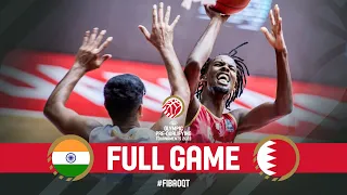 India v Bahrain | Full Basketball Game | FIBA Olympic Pre-Qualifying Tournament 2023 Syria