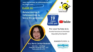 Curso ATB - Clase 04 - Cefalosporinas   Maria Carolyn Redondo